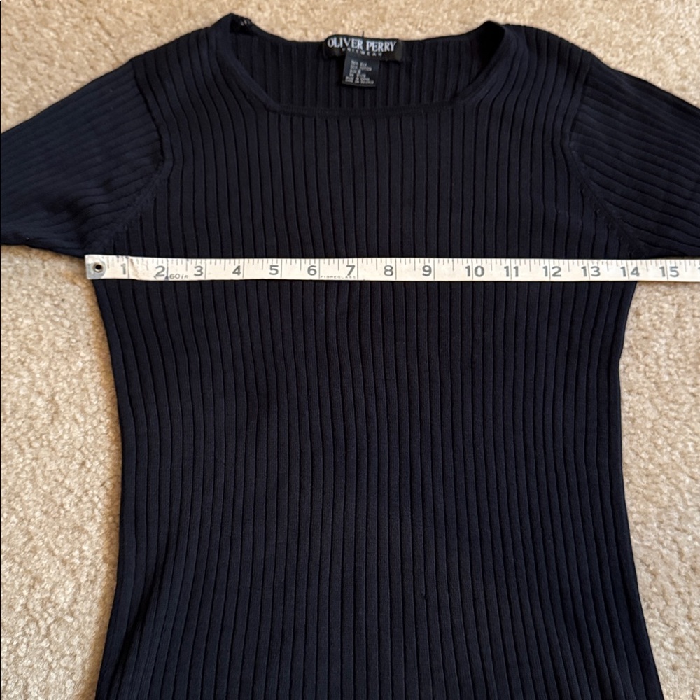 Black Ribbed Top - Size Small - Picture 9 of 11